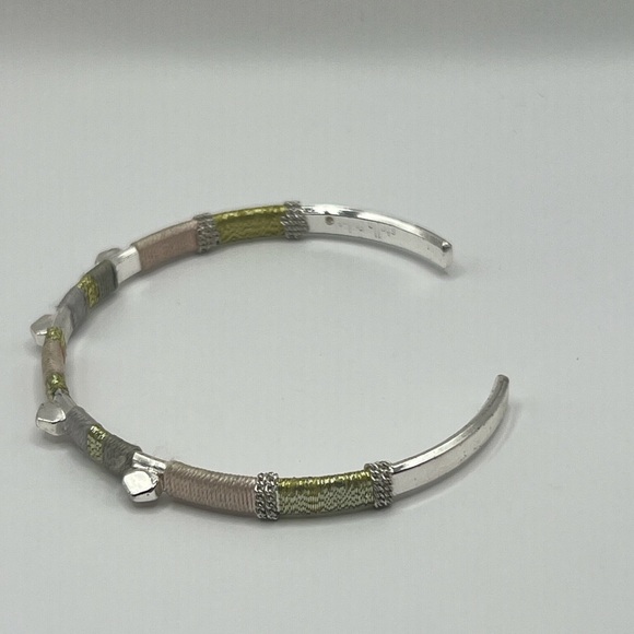 Stella & Dot Colorblock silver cuff bracelet - Picture 10 of 10